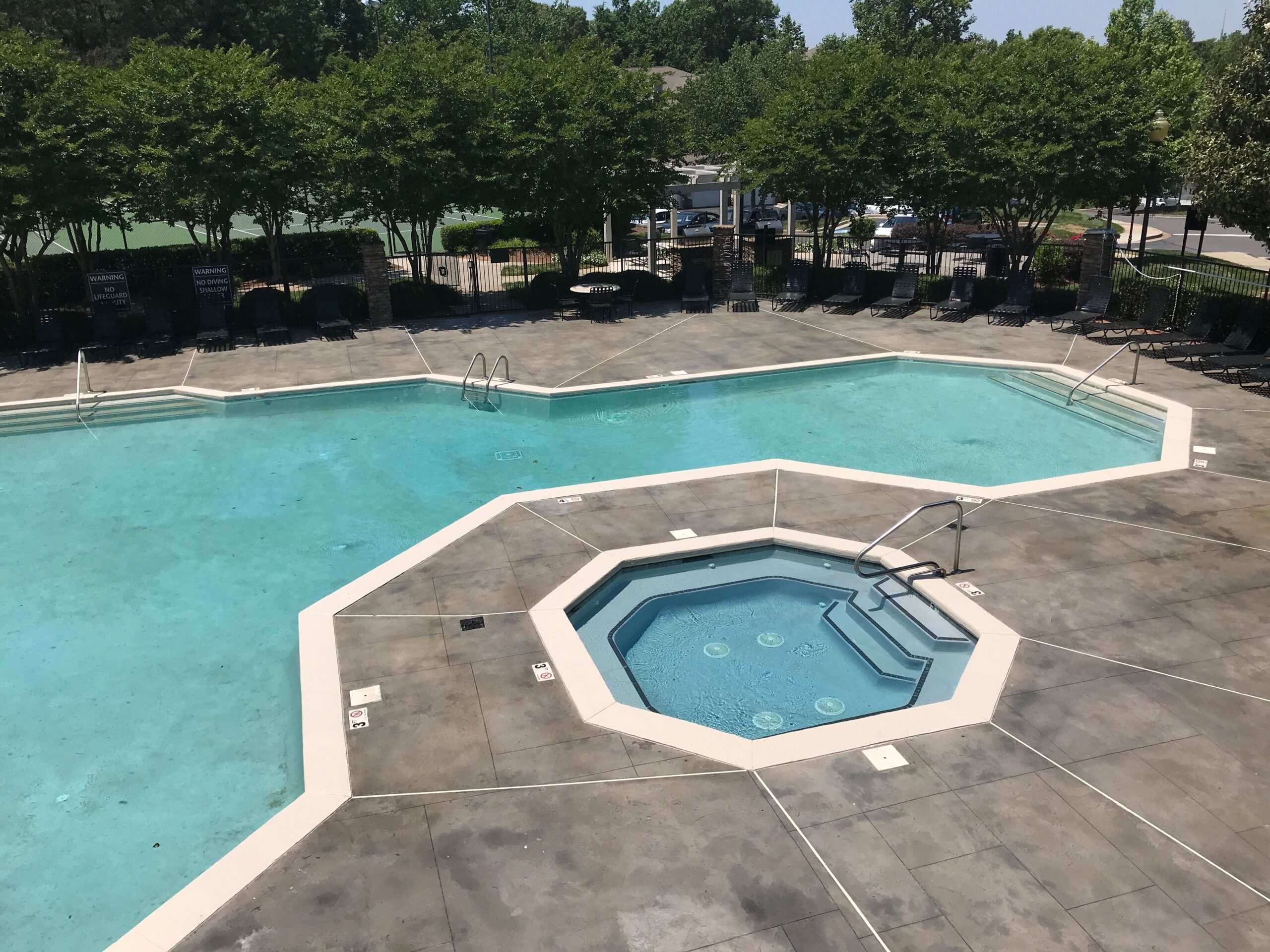 Slate overlay pool deck in charlotte NC