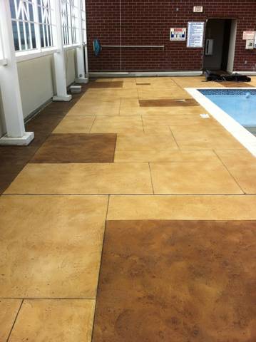 Slate Multiple Colors on Commercial Pool Deck